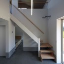 篠山市の小さな家／ONとOFFを切り替える職住一体の家の写真 階段