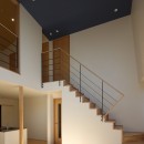 【Trilogy (三部作) − 西の家】　　3区画の分譲地を統一デザインの写真 リビング・階段