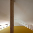 椿庵　― 茶室のある旗竿敷地の住宅 ―の写真 カーブした天井がトップライトからの光を拡散するロフト