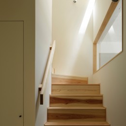 東五反田の住宅/ 空き家木造住宅のリノベーション (階段室)