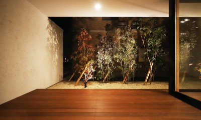 【ama】美しいデザインを突き詰めた街中で異彩を放つ家 (庭)