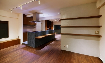sabai  上質な大人の空間に仕上げる隠れ家のようなマンションリノベ (ダイニングキッチン2)