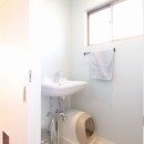 築40年以上の戸建住宅を快適なお住まいへリノベーションの写真 ペットドアをつけたトイレ（2階）