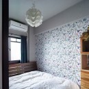 モルタルキッチンが映えるドライフラワーのある暮らしの写真 寝室