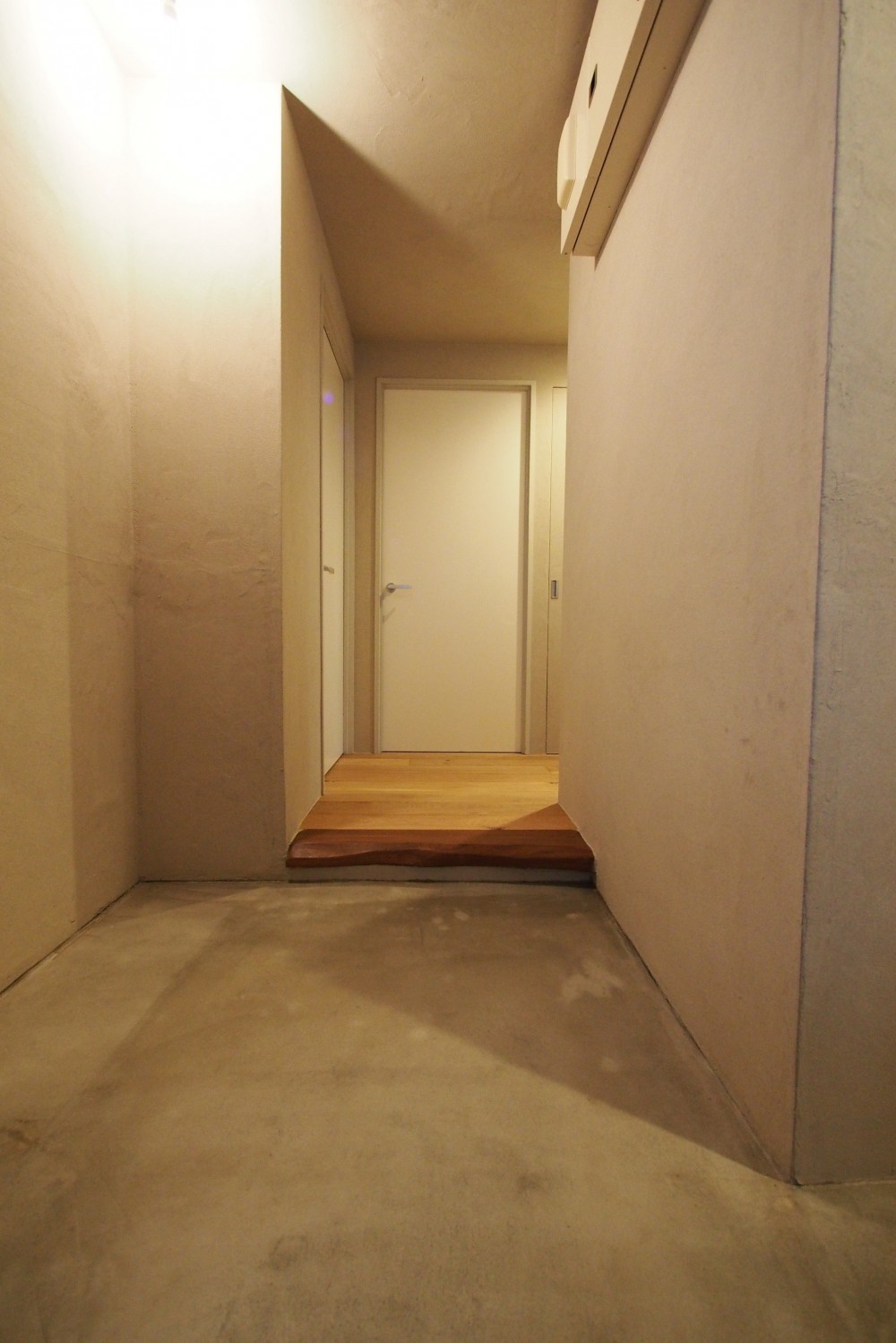 コンクリート打ちっぱなしで無機質な空間に。～T様邸マンションリノベーション～ (玄関)