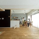 大阪府Ｋさん邸：防音室を備え、子どもの成長に伴って変化できる間取りにの写真 ＬＤＫ