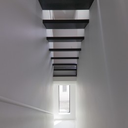 階段 (谷根千ペンシルハウス　　東京の谷根千地区で完成した木造3階建ての住宅)