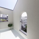 谷根千ペンシルハウス　　東京の谷根千地区で完成した木造3階建ての住宅の写真 バルコニー