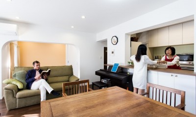 リビング｜築21年のマンションを、暖かく手入れしやすい住まいへリノベーション