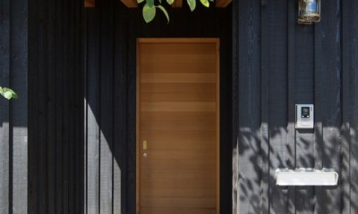寺津の家／墨色の押縁板壁の家 (玄関アプローチ)