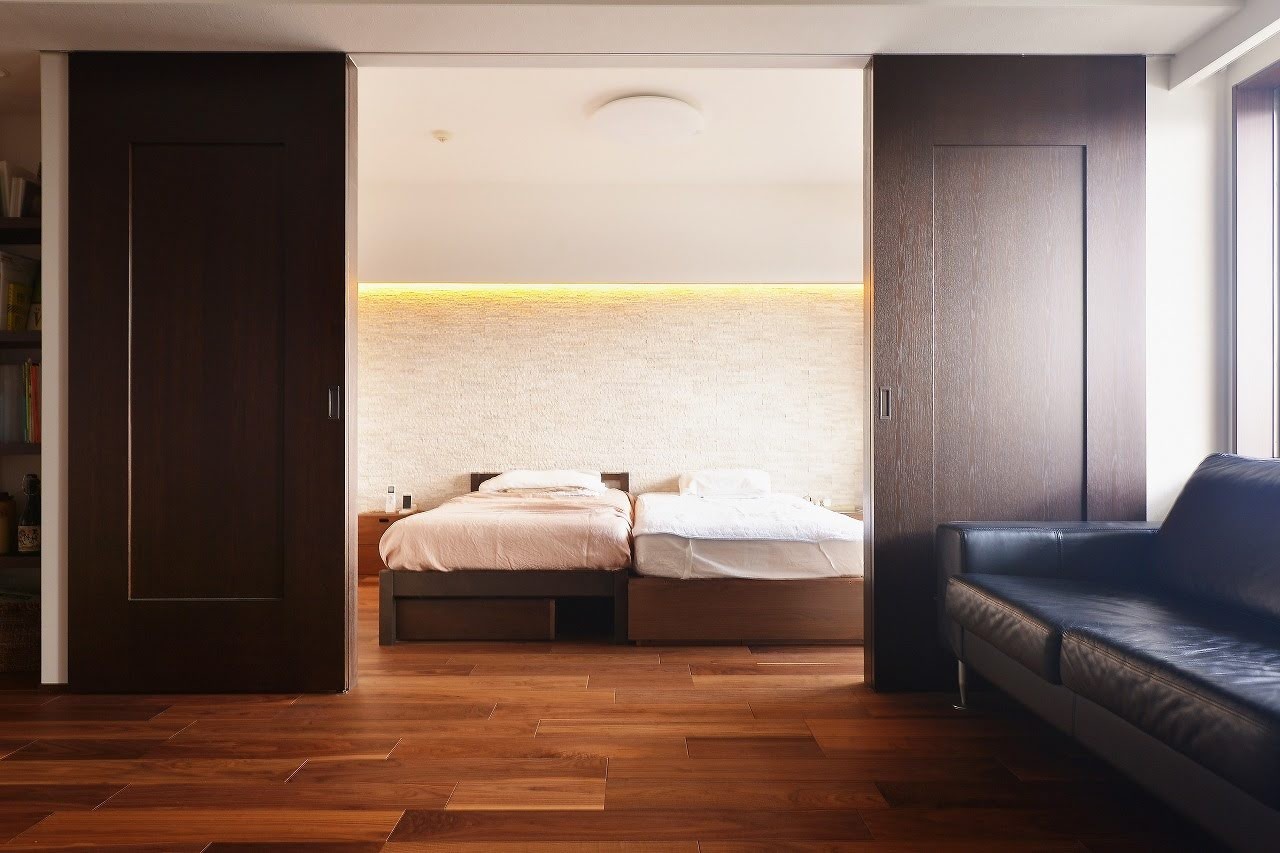 ベッドルーム事例：寝室（南国のリゾートホテルのような空間を東京の自宅で実現）