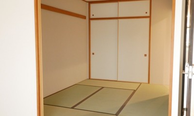 和室も畳を入れ替え、襖、壁も一新｜キッチン動線がスマートな家