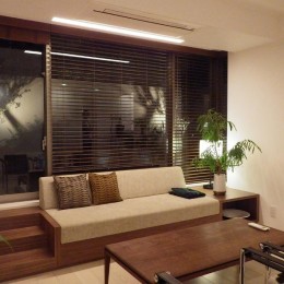ガーデンテラスのあるオフィス〜新築マンションリノベーション (ミーティングスペース)
