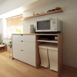 キッチン収納 (都島のマンションリフォーム２／陽射しを求めてLDKをうつす)