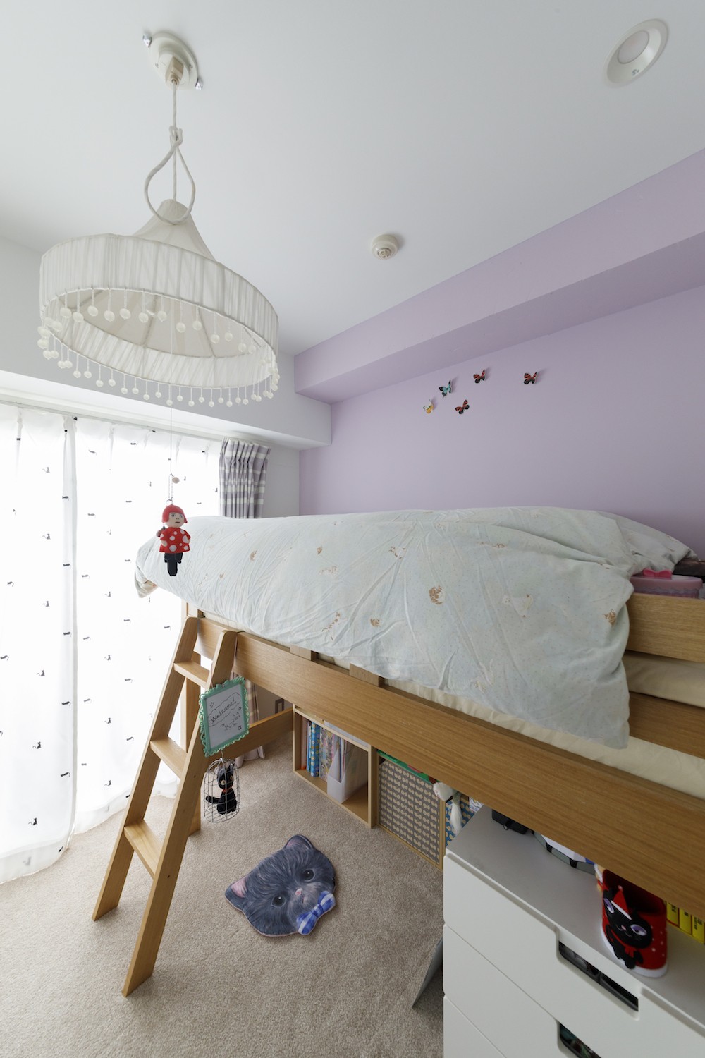 子供部屋事例：子供部屋（A邸-戸建てからマンションへ。サイズダウンしても狭さを感じない部屋）