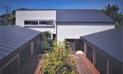 茅ケ崎東海岸北の家～中庭で緩やかにつながる2世帯住宅 (外観)