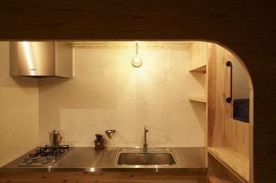木製キッチン (編集していく部屋)