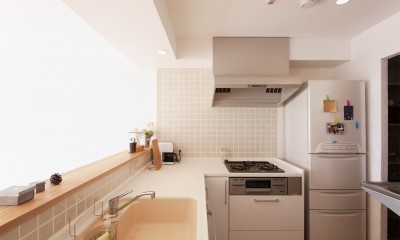 L型キッチン｜A様邸＿自然素材にこだわったシンプルハウス