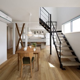 passiv design　子どもの代まで住み継げる家 (おしゃれなスケルトン階段が印象的なLDK)