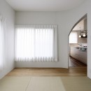 passiv design　子どもの代まで住み継げる家の写真 開口部がR型のユニークな和室