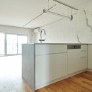 家具に馴染むシンプルモダンなリノベーションの写真 キッチン
