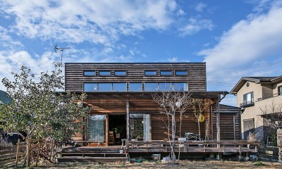 ヴィンテージ家具と植物と木とテグラがつくりだす空間　東琵琶湖の家 (外観)