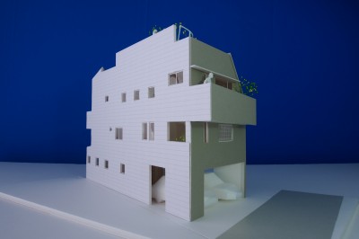 南東側外観模型 (東新小岩の家)