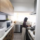 ハンモックで遊べる明るいリビング！66㎡につめこんだ奥さま夢のリノベの写真 ミーレ食洗機が入ったキッチン