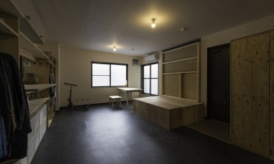 イタカグDIYリノベ＠Yokohama-Tobeー賃貸住宅DIYリノベーションプロジェクトー (キッチンからの眺め)