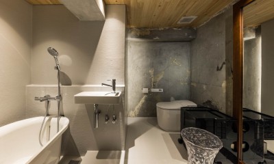神戸の高台に建つマンションのリノベーション (バスルーム)