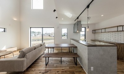 キッチン｜真っ白な塗り壁の家