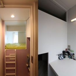 A邸-「コンパクトな家で個室」を実現した、アイデアあふれるリノベーション (キッズスペース)