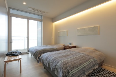 寝室 (二子玉川のリノベーション　〜1LDKから2LDKに変化する住宅〜)