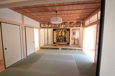 和室 (悠々自然のいえ　～2世帯・寺院庫裏の新築工事～)