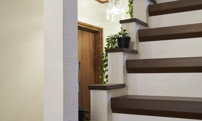 自由で快適な新時代の2世帯住宅 (階段)