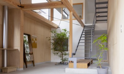 玄関2(土間空間)｜岩倉の家(余白のある暮らし)