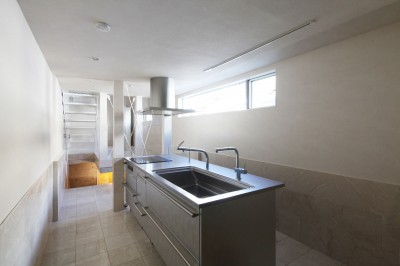 キッチン (－間口2.7ｍの狭小住宅－「8.8坪の家」)