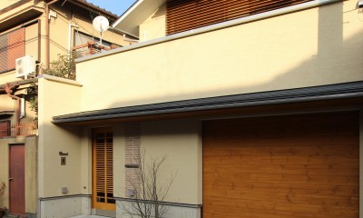 紫竹　中庭とビルトインガレージのある家 (外観)
