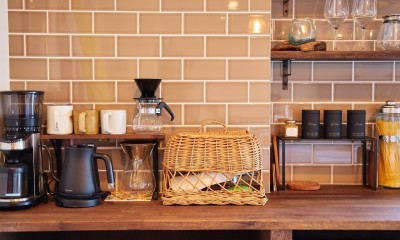 キッチンのコーヒースペース｜新米パパが育休とリモートワークをしやすい家