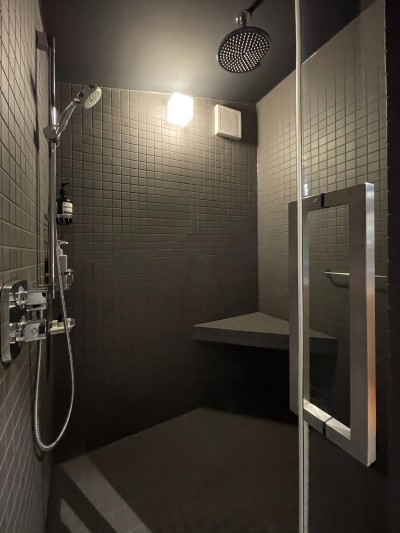 シャワールーム (ナガナガレの家 / 外回廊がめぐる軽井沢の混構造住宅)