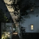 光帯の家【TV放映：渡辺篤史の建もの探訪】の写真 外観（夜景）