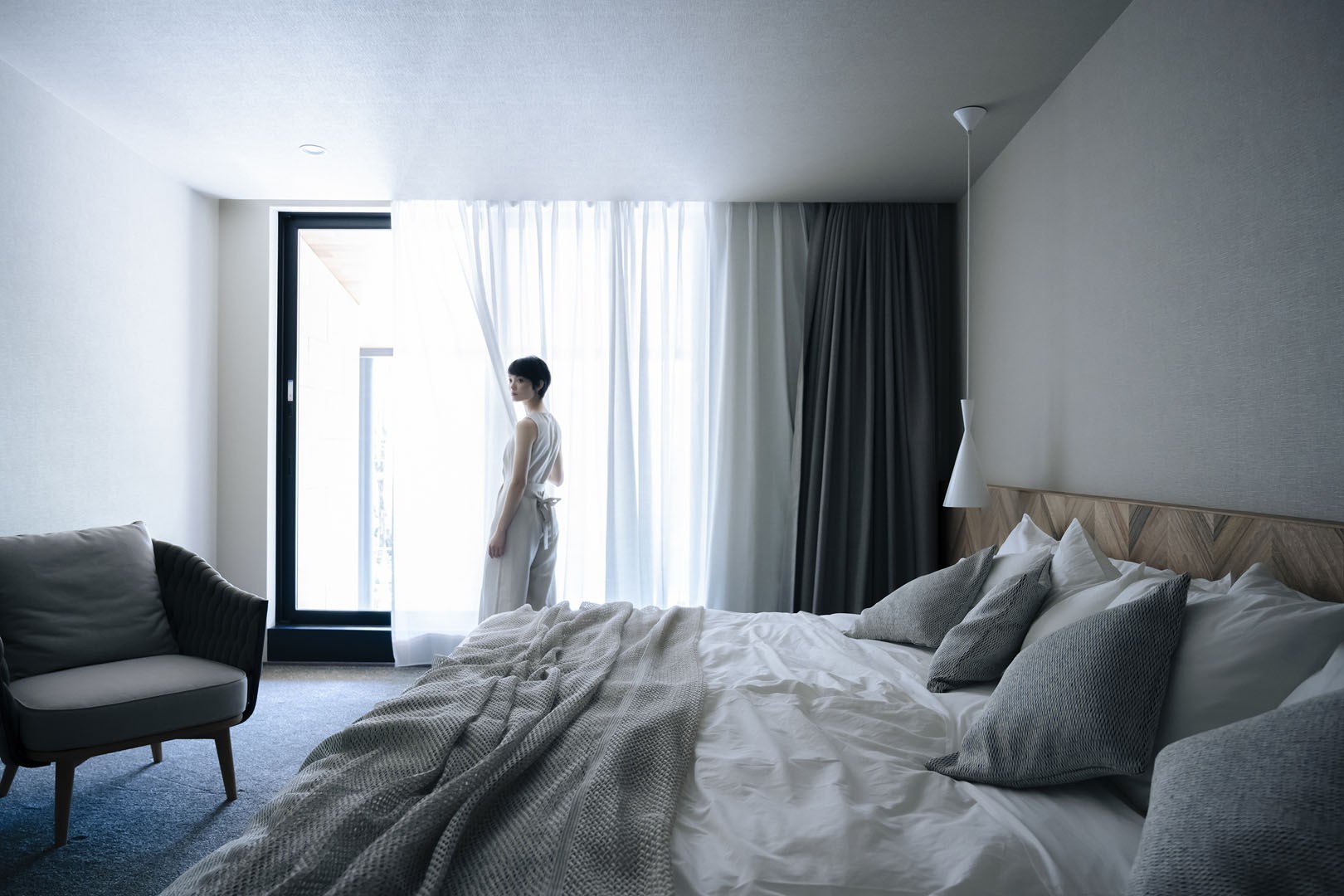 ベッドルーム事例：爽やかな朝を迎えるベッドルーム（那須リゾートハウス）