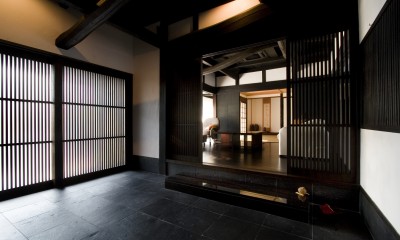 玄関｜Re：150年　江戸末期の住宅を耐震改修を施してフルリノベーションする。