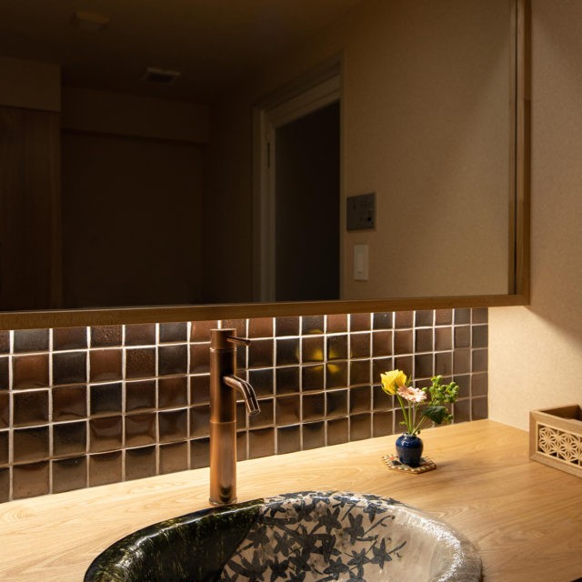 バス/トイレ事例：洗面（ajiro～伝統工芸と共に暮らす～）
