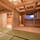 豊田の石場建ての写真 和室と茶の間の続き間は畳の部屋。