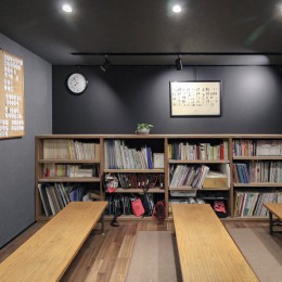 書道教室の我が家がもっと皆に愛される空間にリノベーション (教室は生徒さん一人一人が集中するスペースになるように)