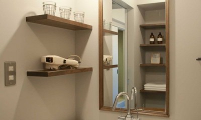 洗面｜ZARAZARA House～壁・床・家具それぞれの素材を楽しむ、質感の高い空間～