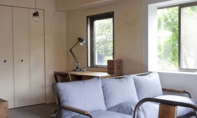 リビング｜ZARAZARA House～壁・床・家具それぞれの素材を楽しむ、質感の高い空間～