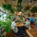 家族でつくる、植物カフェ空間の写真 グリーンに癒されるダイニング