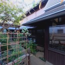 世田谷のコッテイジ、趣味のガーデニングの小さな住まいから多世代住宅へのリノベーションの写真 脇道(露地）から入る玄関